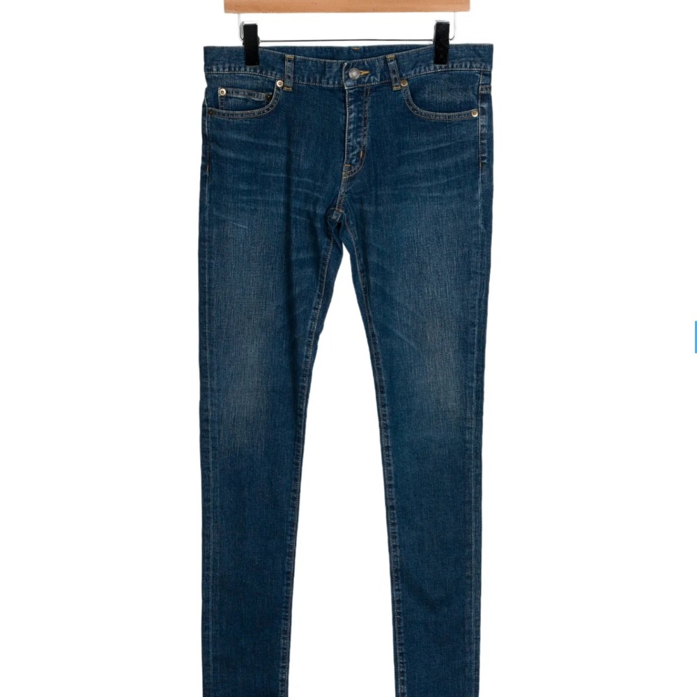 Saint Laurent D01 W/SK-LW Skinny, Slim cut, Jeans in Deep Blue